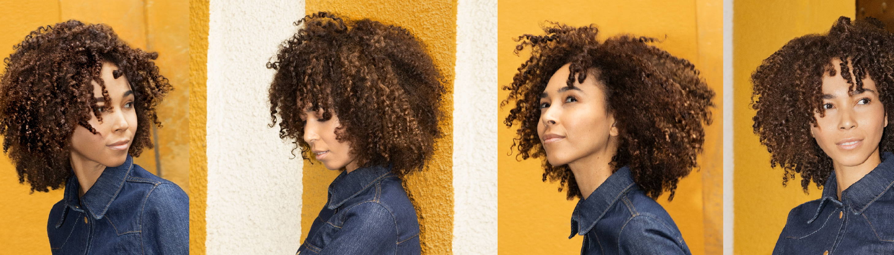 Davines coily hair model