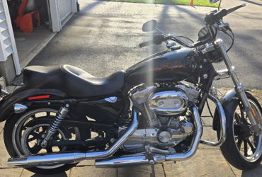 2013 HARLEY-DAVIDSON XL883L SPORTSTER SUPERLOW (VIVID BLACK) motorcycle for rent near Littleton, MA
