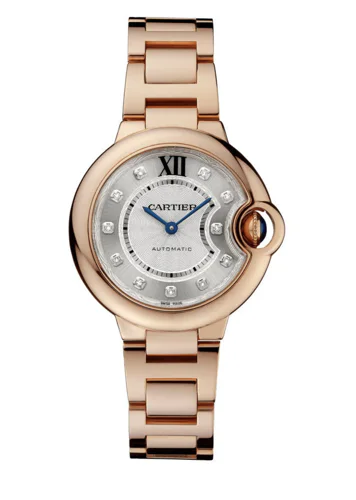 Cartier Ballon Bleu 33mm Ballon Bleu Rose Gold Diamonds 33mm
