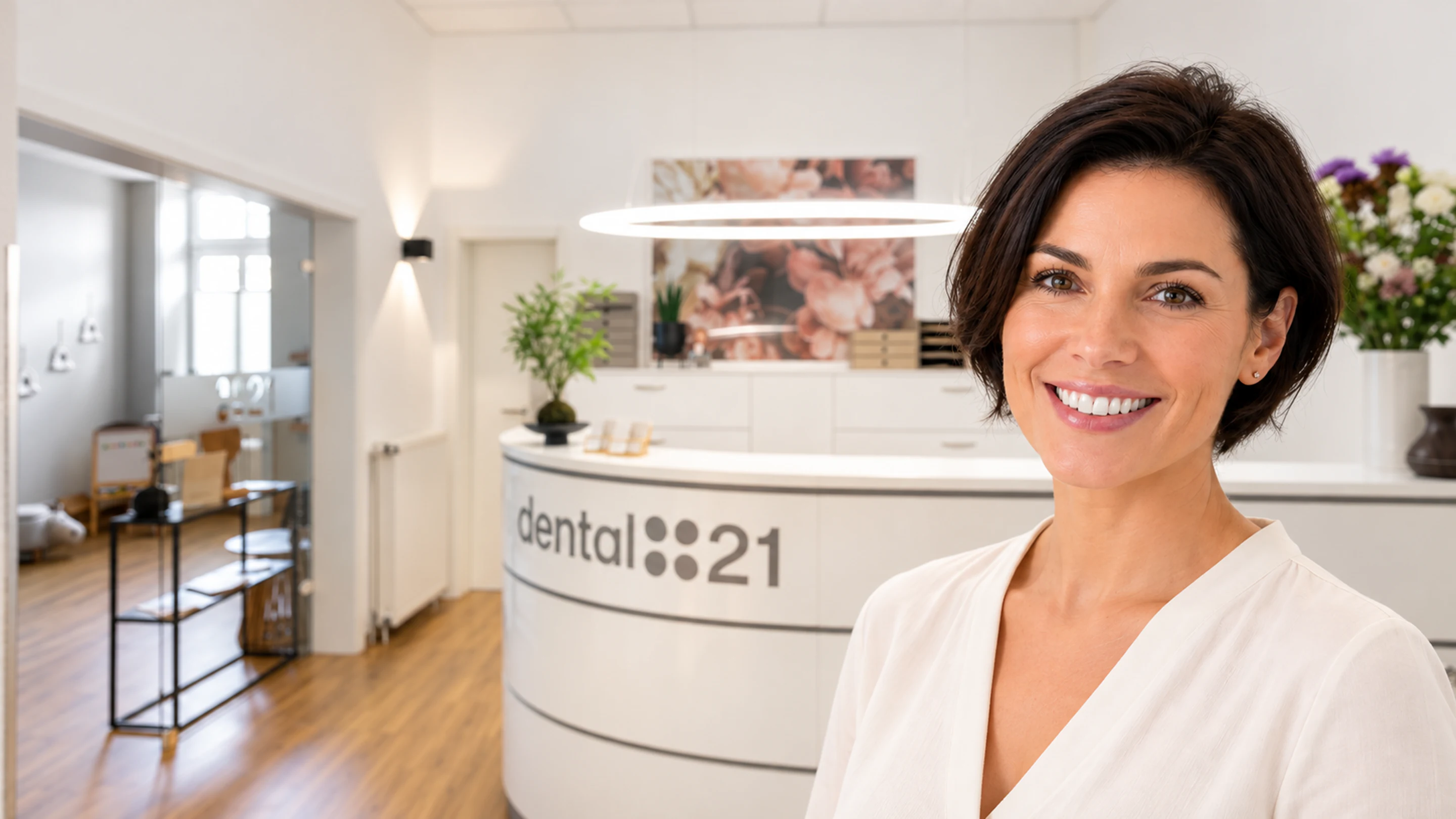 happy woman smiling