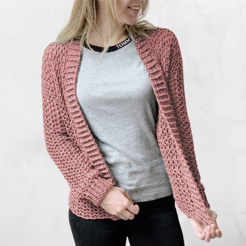 Strickjacke mit V-Stich