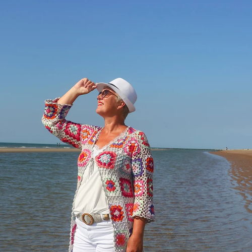 Crochet pattern for granny vest, spencer, and sweater by teacher Sas