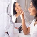 reversible magnified makeup mirror