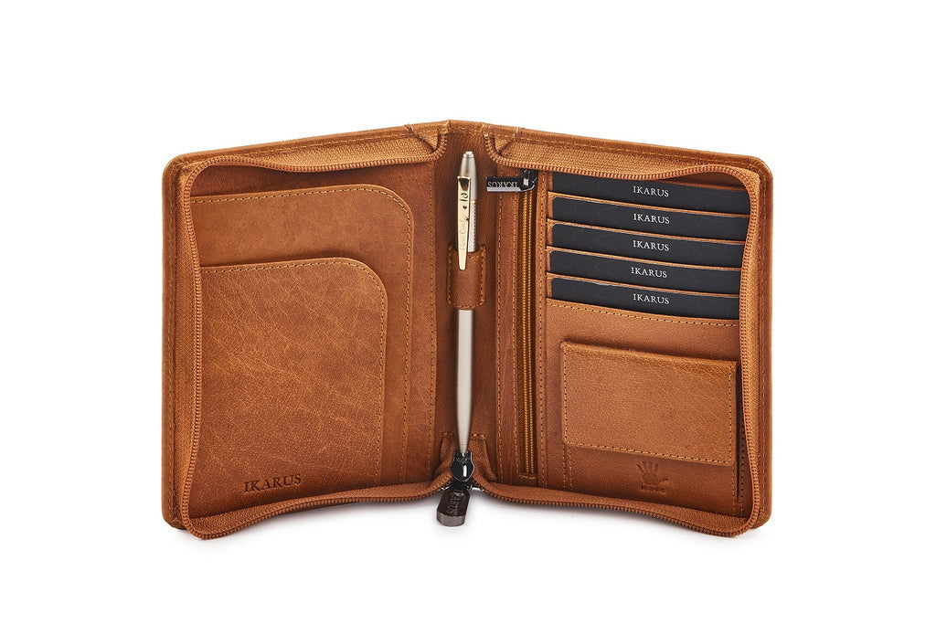 Quality Full Grain Leather Passport Wallet Style 7015 - Image 2