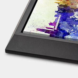 Black angled canvas floater frame
