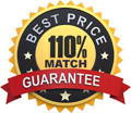 best price 110% match guarantee badge