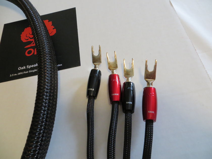 Audioquest Oak 2.5M pair Speaker Cables with Spades