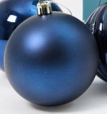 Dark Blue Matte Shatterproof 80mm Bauble