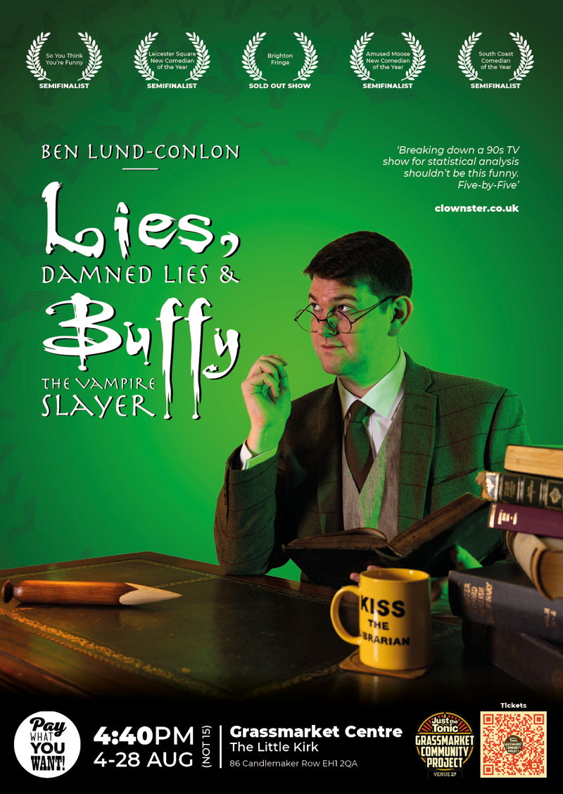 The poster for Ben Lund-Conlon: Lies, Damned Lies and Buffy the Vampire Slayer
