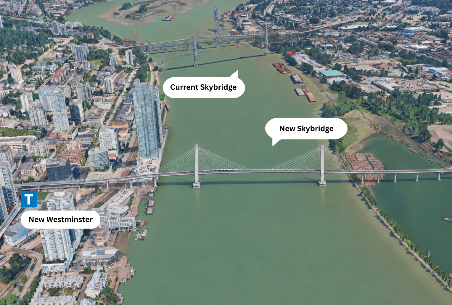 Placeholder for a photo of the SkyBridge crossing the Fraser River