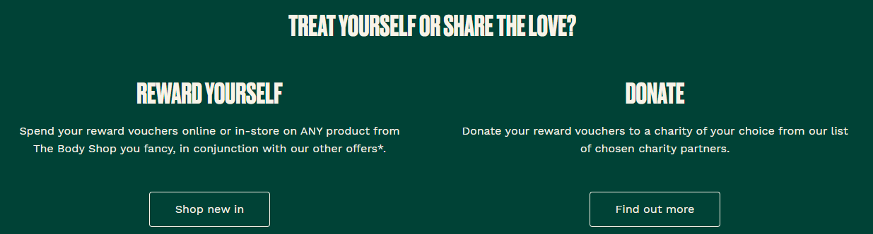 The Body Shop reward program