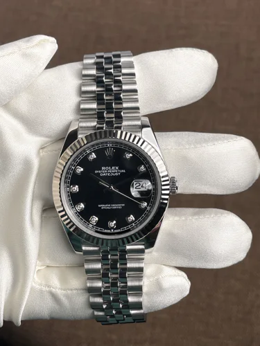 Rolex Datejust 41 41 Black dial with diamonds Jubilee bracelet full set 2024