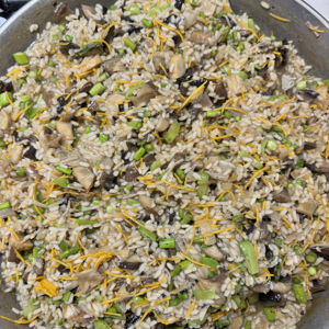 Mushroom Risotto with asparagus