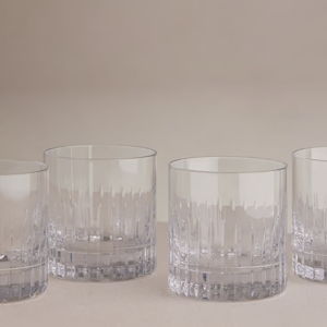 Roebling Cut Crystal Rocks Glass, Set of Four - Soho Home