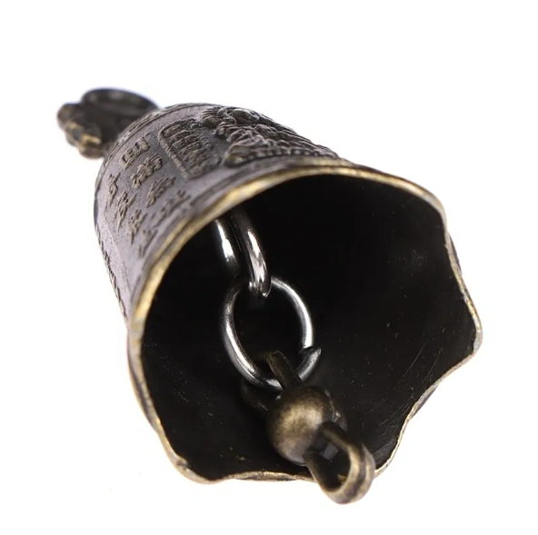 Antique Bell Chinese Mini Sculpture Pray Guanyin Buddha Bell Shui Feng Guardian bell For your motor cycle - Image 3