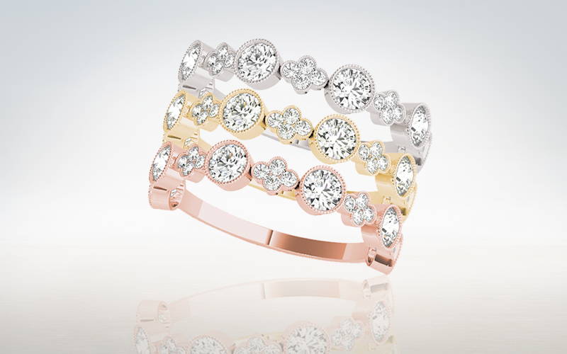 Stackable Lab Diamond Rings