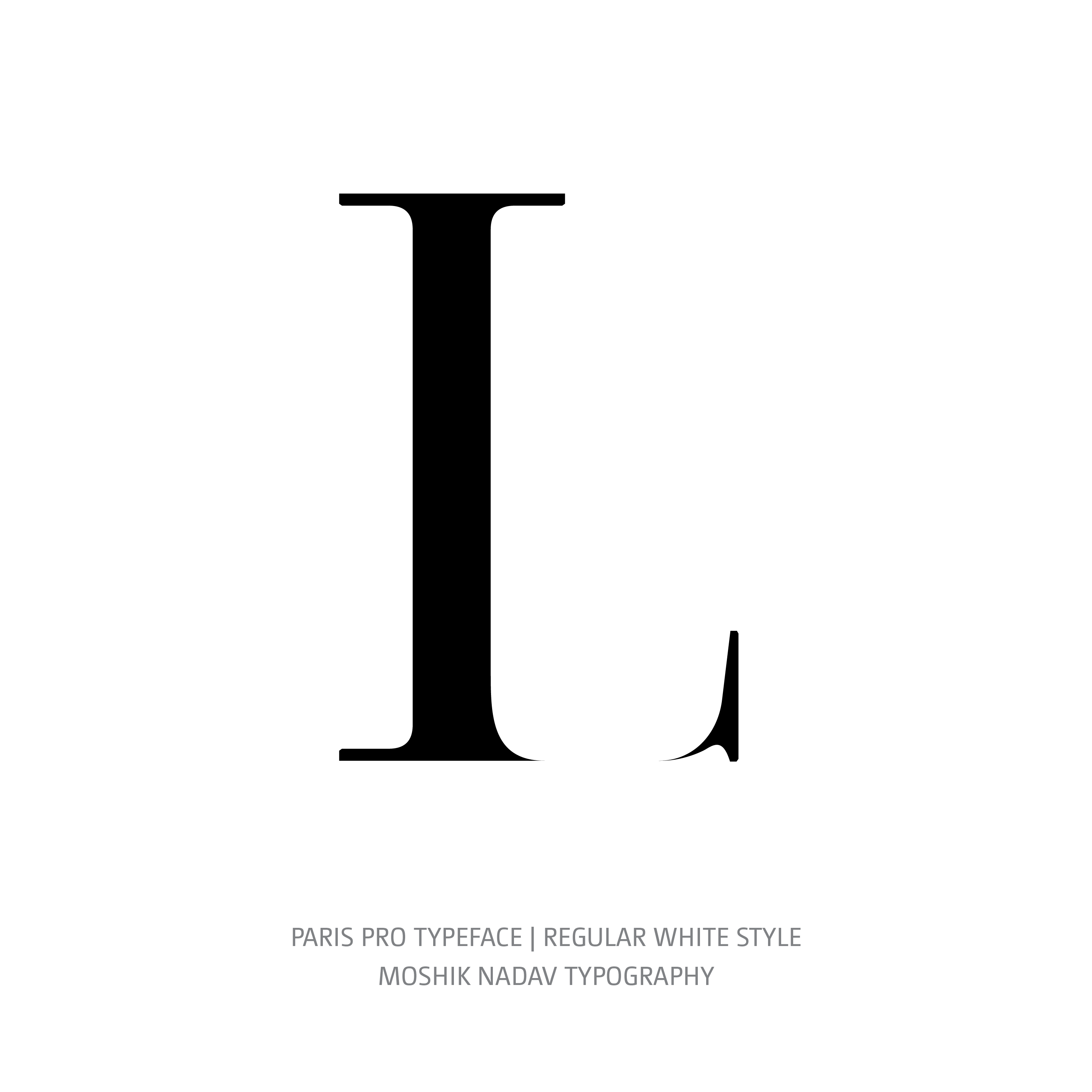 Paris Pro Typeface Regular White L
