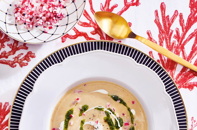 Velouté de chou-fleur rôti au four