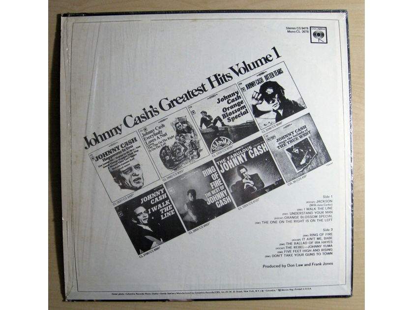 Johnny Cash - Greatest Hits Volume 1 - Reissue Columbia PC 9478