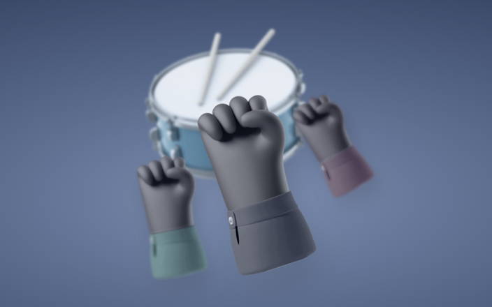 Black power fists and a snare drum (preview)