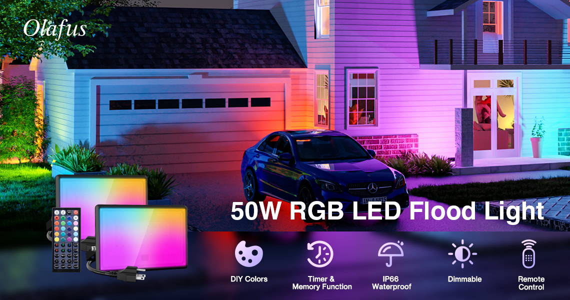 50W Color Changing Flood Lights