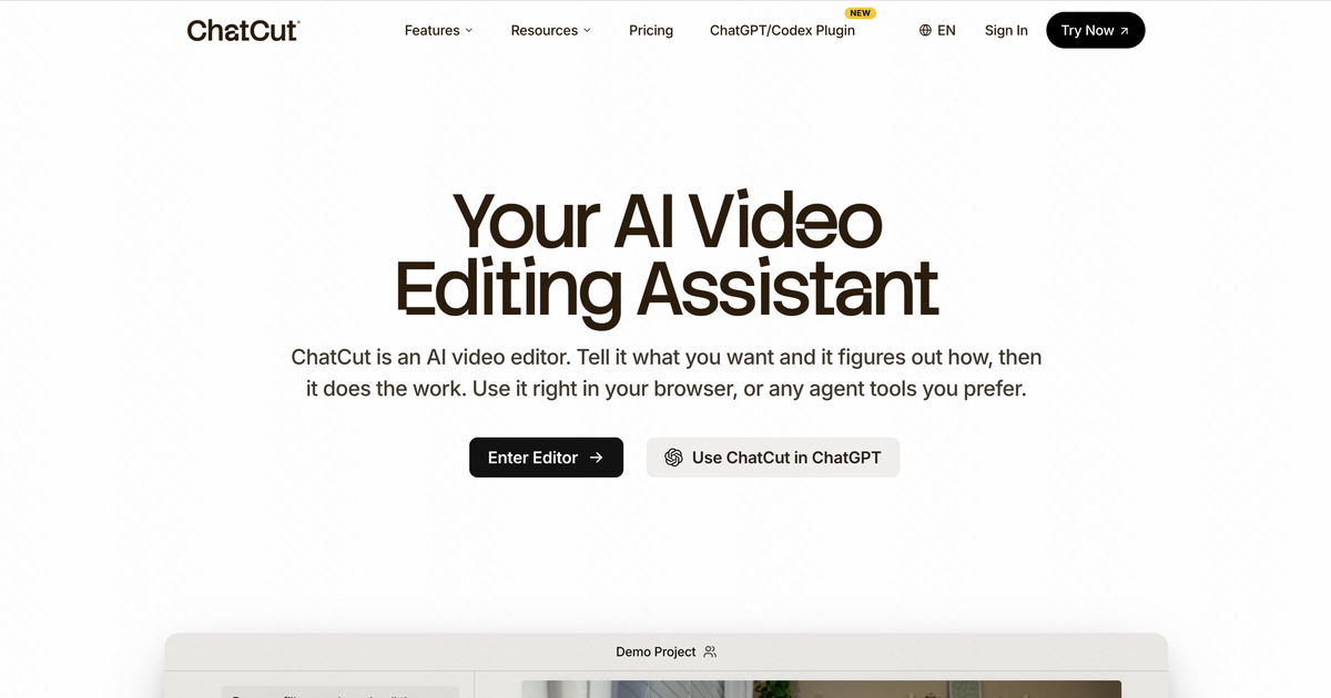 [Fav so far] ChatCut · AI Video Editor | Edit Videos with Prompts
