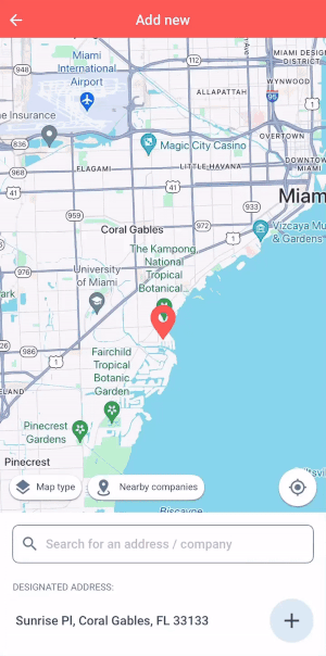 adding a new client in mileage app