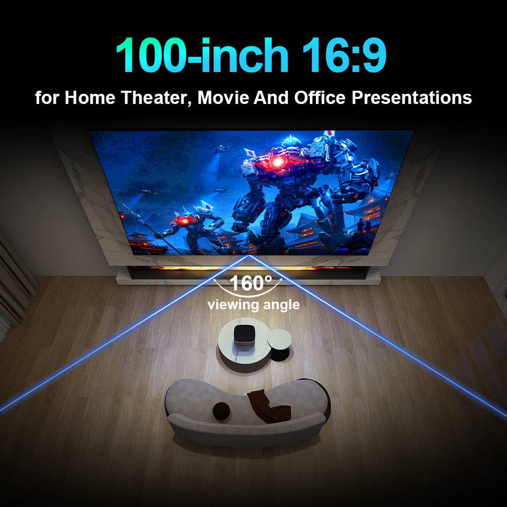 100-inch 16:9 for Home Theater, Movie and Office