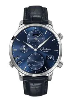 Senator Cosmopolite Stainless Steel / Blue / Alligator / Folding