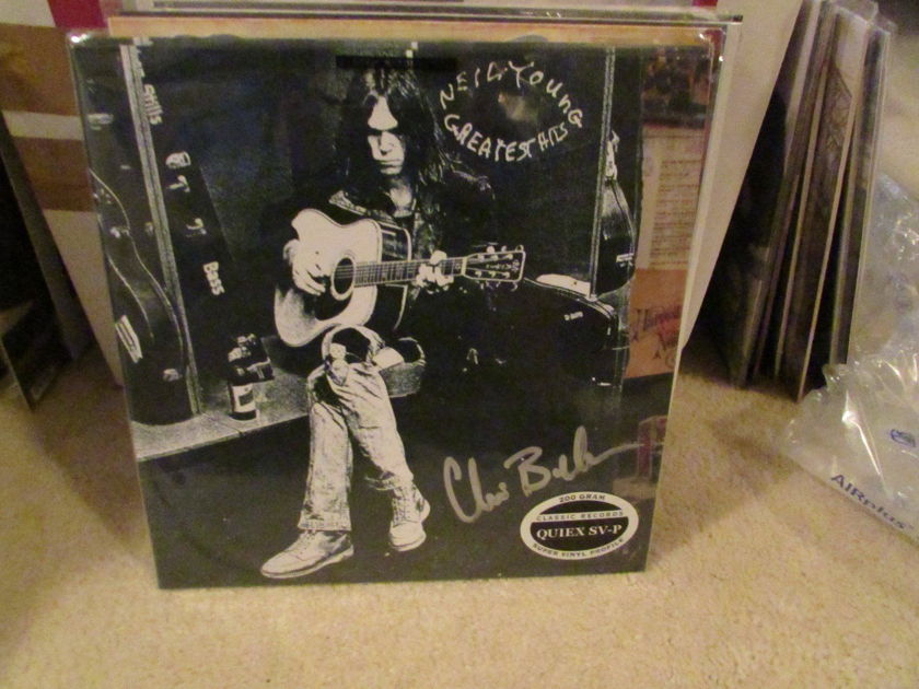 Neil Young - Greatest Hits with 7" Blue Vinyl single Classic Records 200g Quiex SV-P Sealed - Signed by Engineer