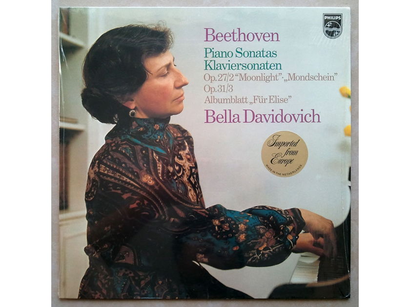 Philips/Bella Davidovich/Beethoven - Für Elise, Piano Sonatas Nos. 14 & 18 / NM
