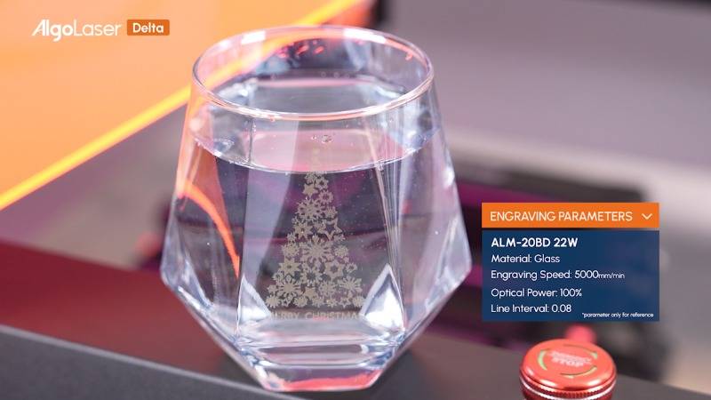 Laser Engraved Glass Mug Christmas 01