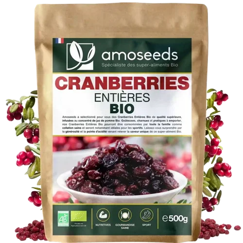 Ganze Bio-Cranberries - 500 g