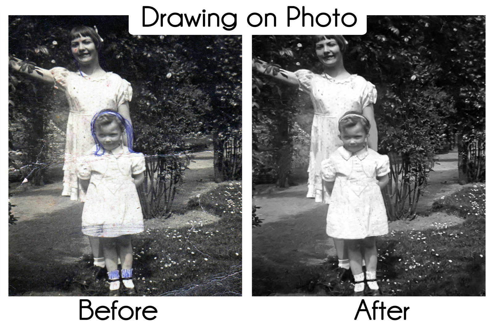 Photo restoration example 6