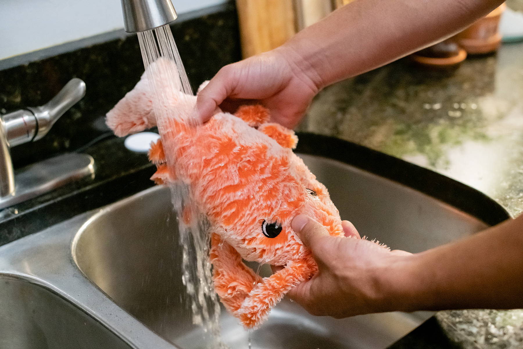 oop pouch, remove the power box, hand wash your cats toys in warm water, and let them air dry.