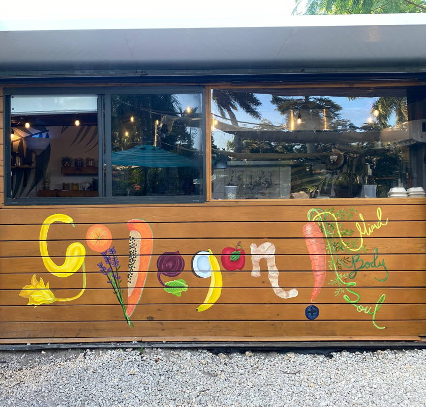 Mur avec inscription vegan