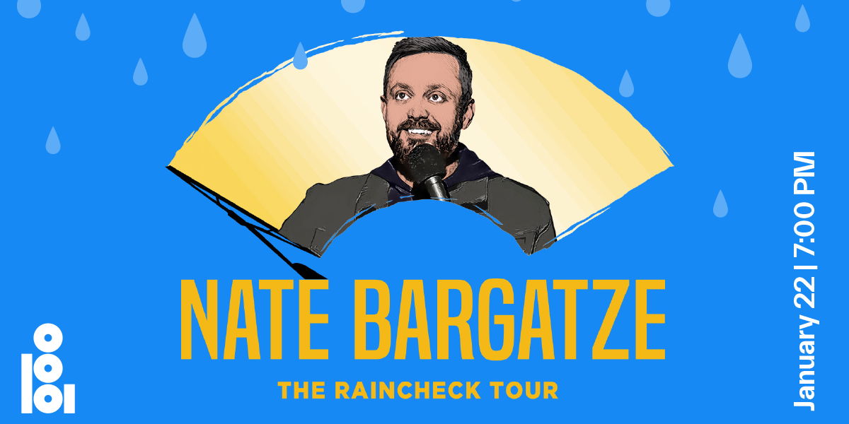 Comedian Nate Bargatze Announces The Raincheck Tour Coming to Omaha promotional image
