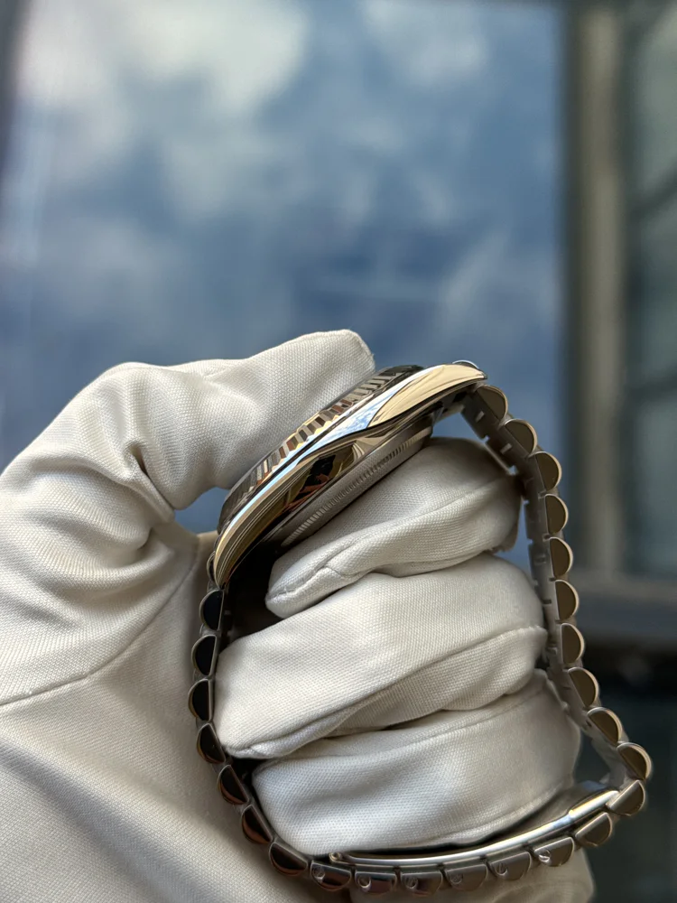 White Gold Blue Dial Roman Numerals