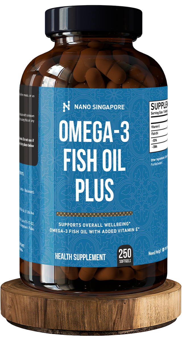 A bottle of the best fish oil supplements singapore