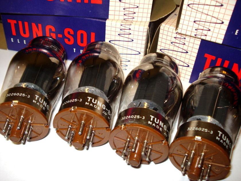 Matched quad Tung-Sol 6550 tubes NOS , USA
