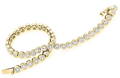 Round cut diamond tennis bracelet in 18K yellow gold - Pobjoy Diamonds