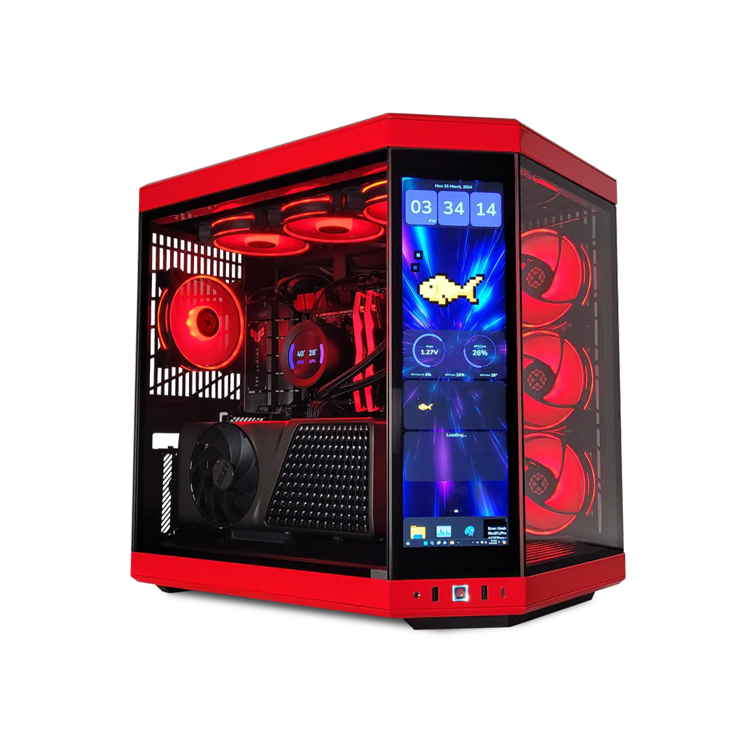 XOTIC PC GX13 HYTE Y70 Red Eye Ultimate Ready to Ship Gaming Desktop w/ AMD X670E & DDR5
