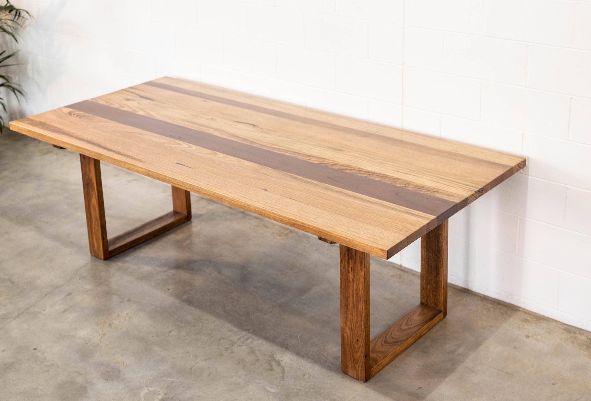 Straightboard Mixed Species Timber Box Ends Dining table