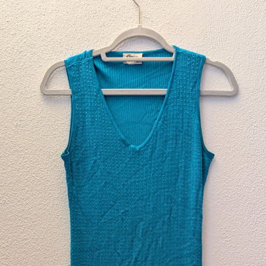 Vintage beaded blue dress 