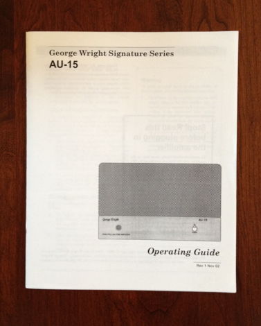 George Wright  Signature AU-15 Monoblocks - Includes Ma...