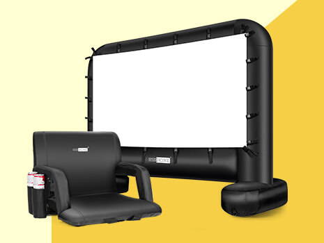 VIVOHOME 16/20ft Inflatable Movie Screen For Front And Rear Projection