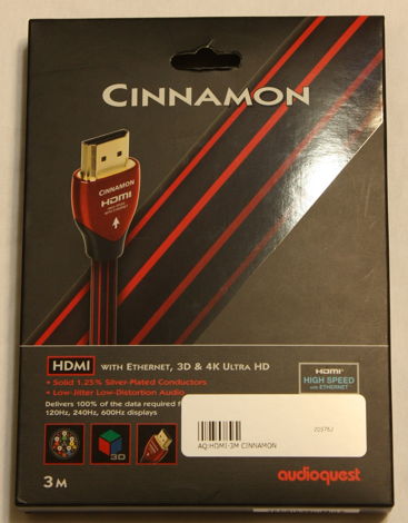 Audioquest Cinnamon HDMI 3m. NEW! FREE Shipping!