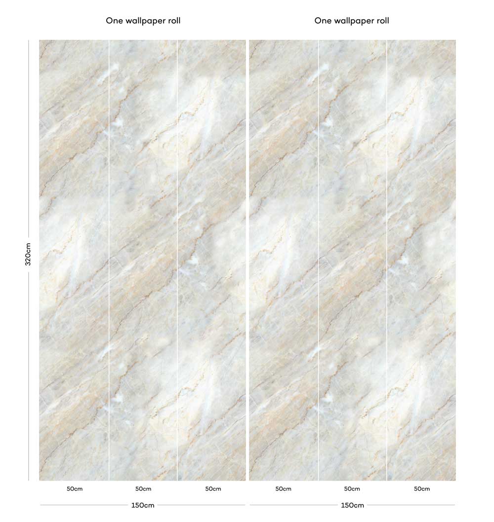 Feathr Cream Warm Marble Wallpaper pattern shot