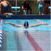 Custom swimming team apparel by EV2 Sportswear