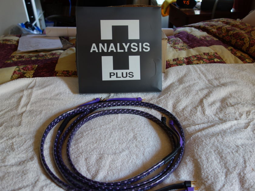 ANALYSIS PLUS CRYSTAL OVAL SPEAKER CABLES 6' SPADES BOTH ENDS